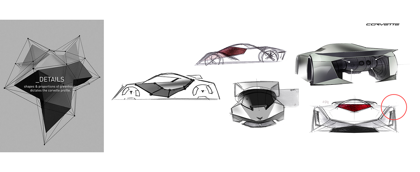 Automotive design car design product design  industrial design  corvette concept concept design corvette design