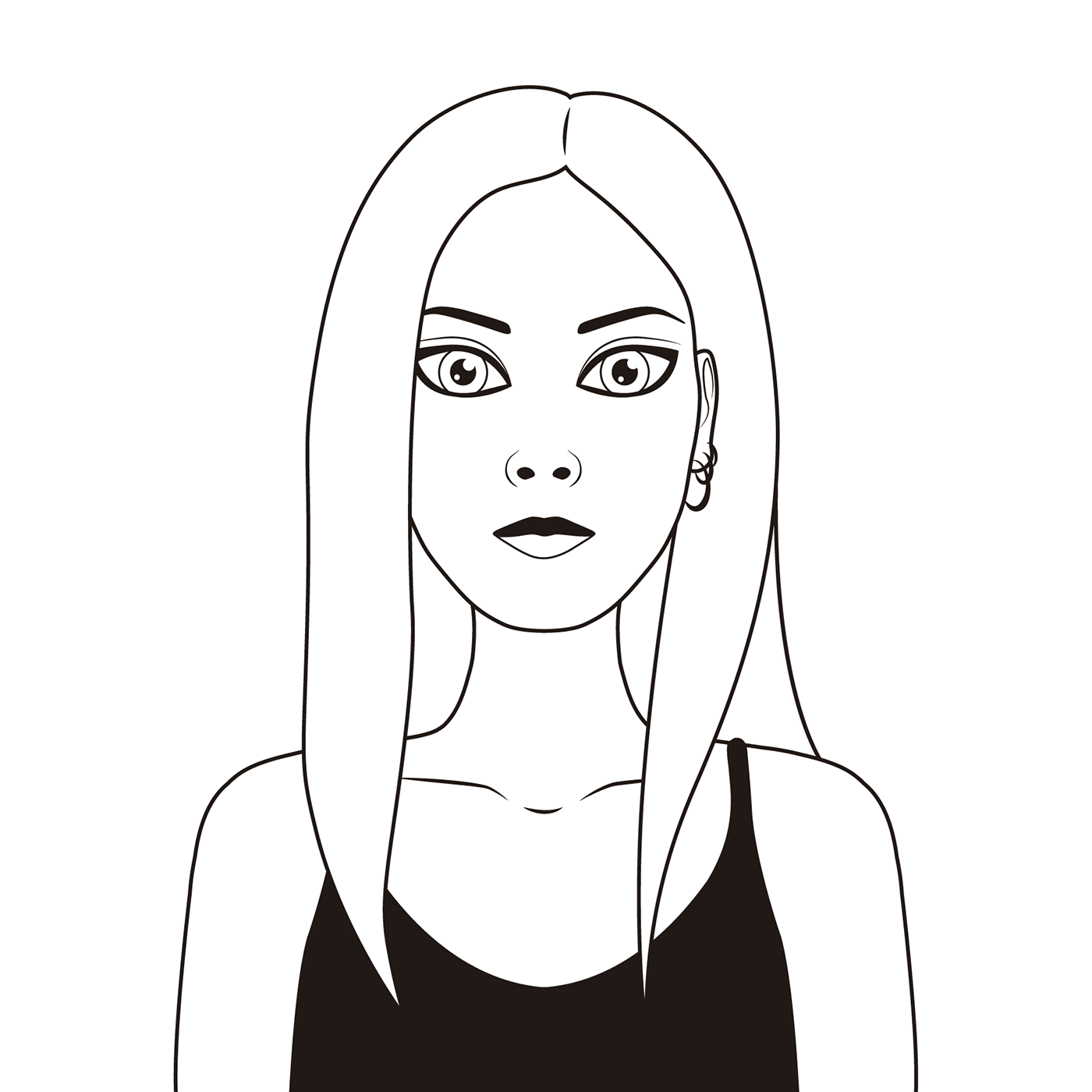 avatar self-portrait portrait cartoon ILLUSTRATION  Drawing  girl colorful gif animation 