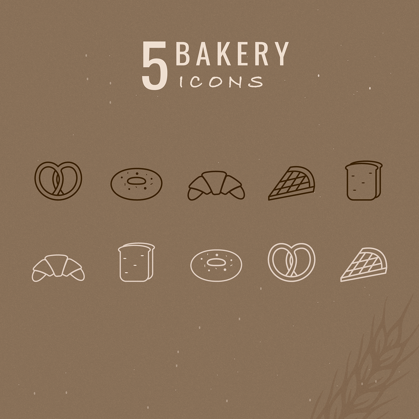 icons vector adobe illustrator bakery Food  restaurant bread cake