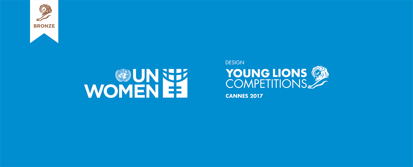 cannes young lions un woman graphic design  Portugal design women equality visual system Gender bronze