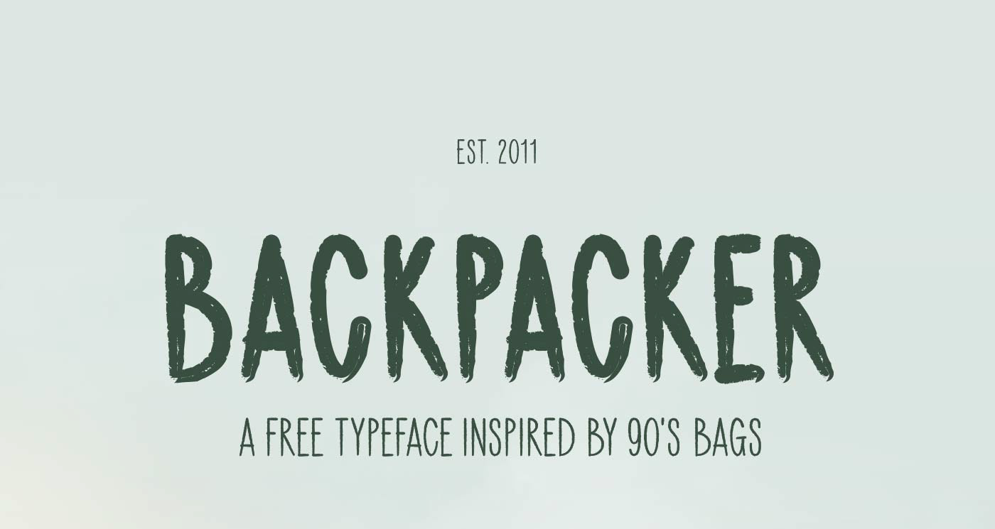 backpack Calligraphy   font free grunge handmade type Typeface typography   vintage