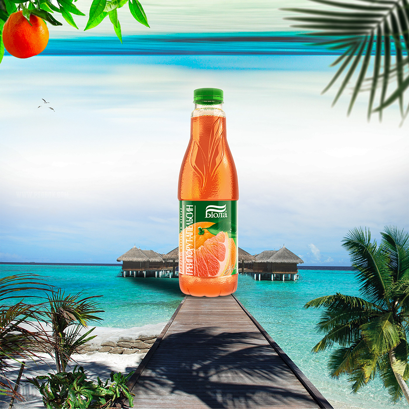soft drink drink summer beach sea Ocean blue manipulation Advertising  Social media post