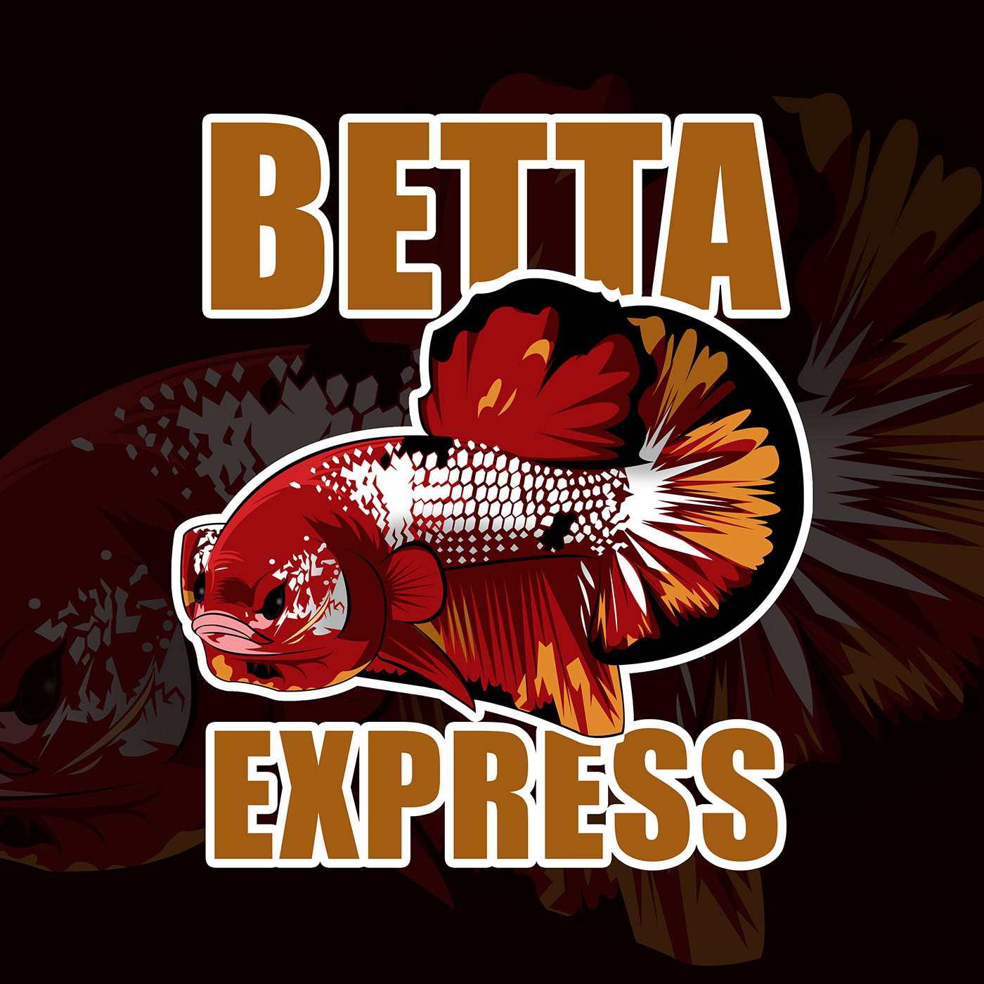betta fish graphic design  Logo Design