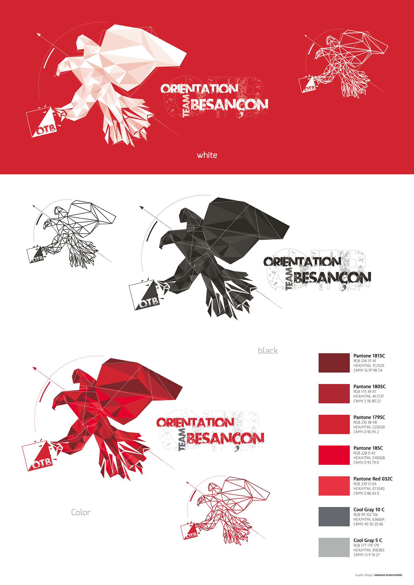 design textile graphisme besançon orienteering race orientation jersey eagle red