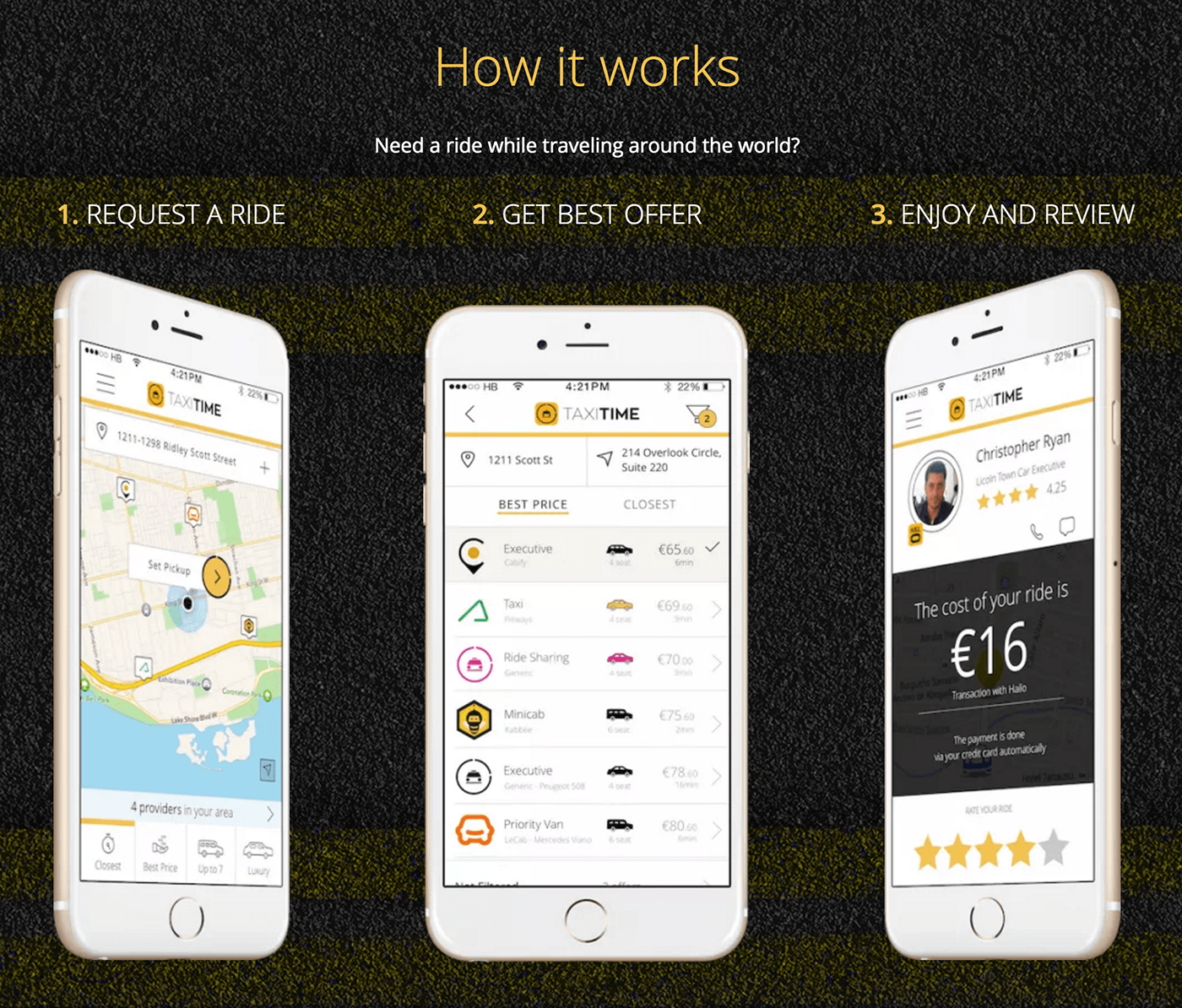 ios android mobile user experience UX design taxi