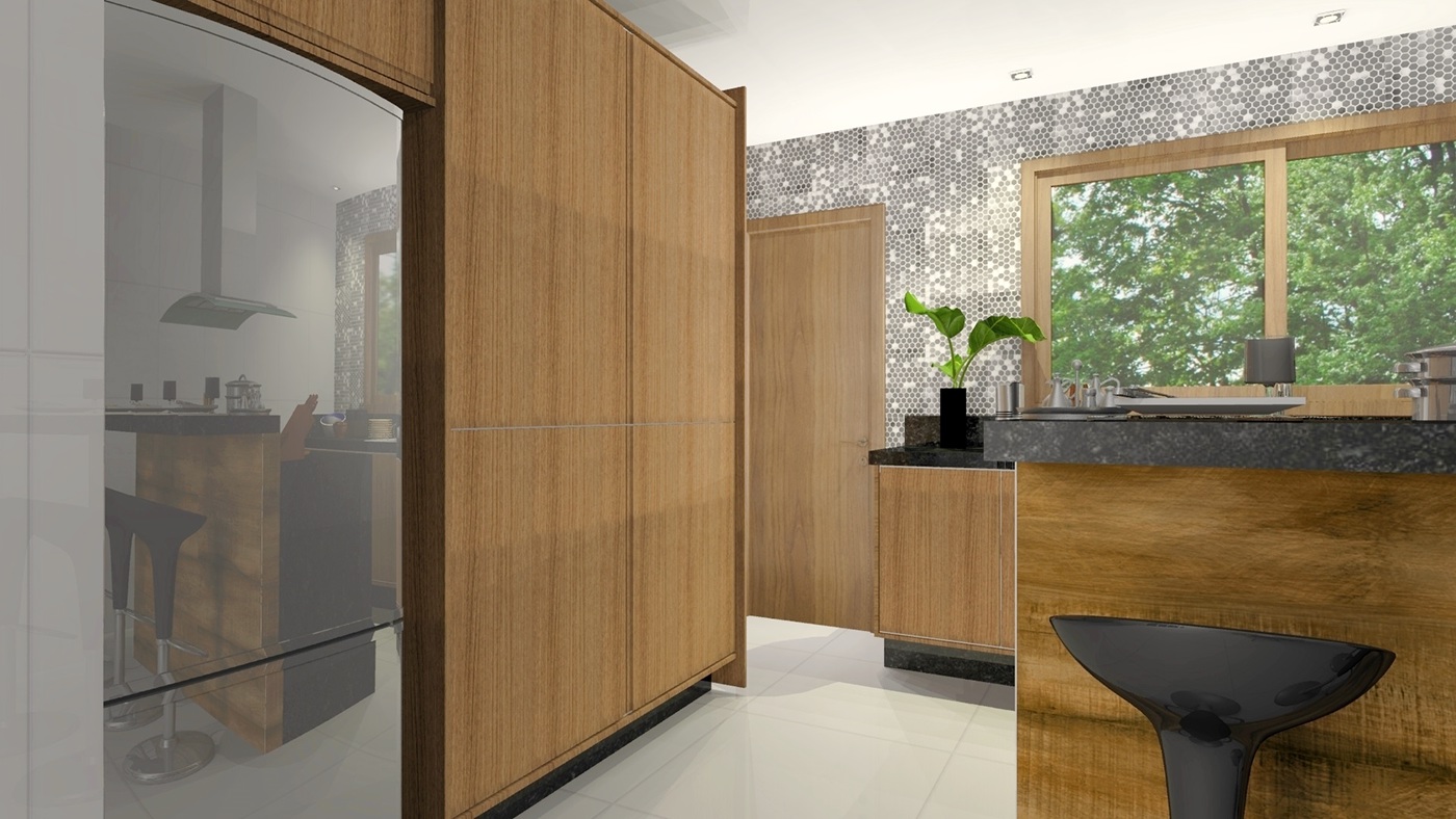 Interior design kitchen cozinha Project rendering