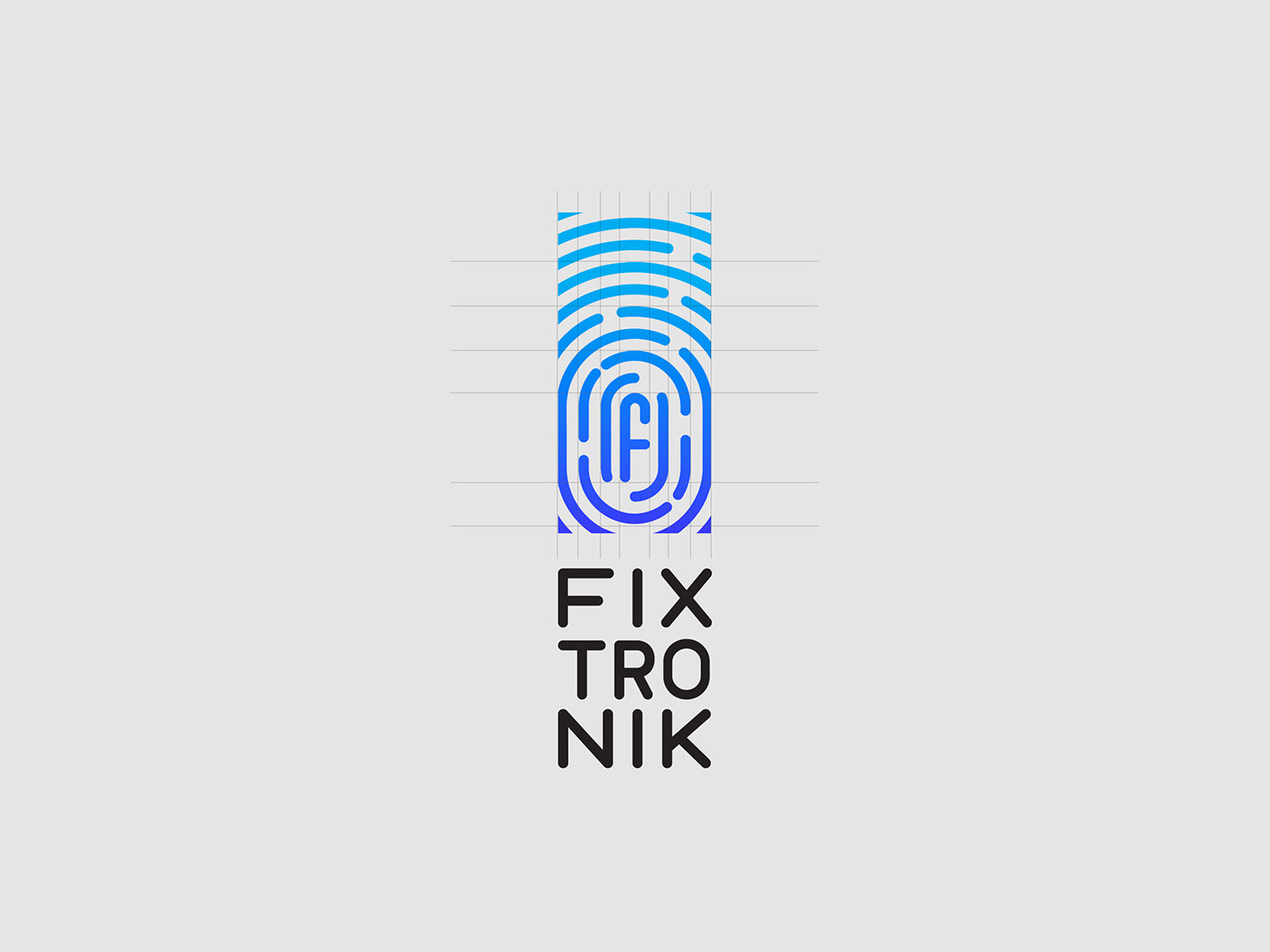 fingerprint blue phone repair iphone service branding  color scheme Logo Design Social media post phone fix