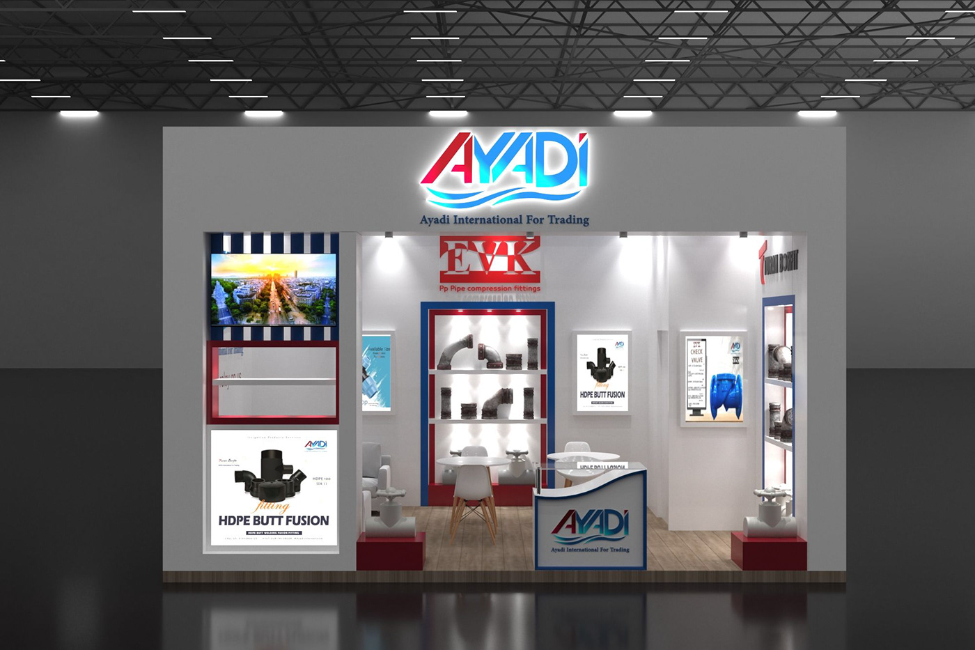 3D booth Exhibition  exhibition stand visualization