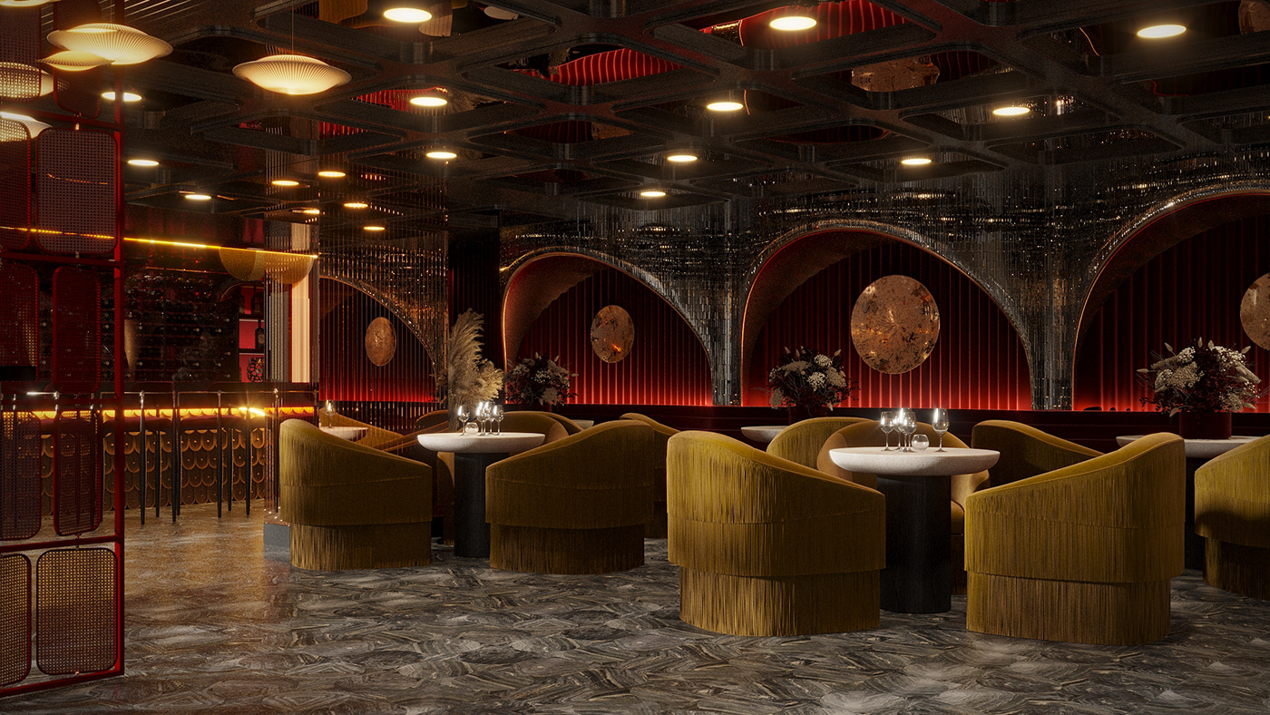 restaurantdesign restaurant modernrestaurant visualisation architecture Render 3ds max interior design  visualization