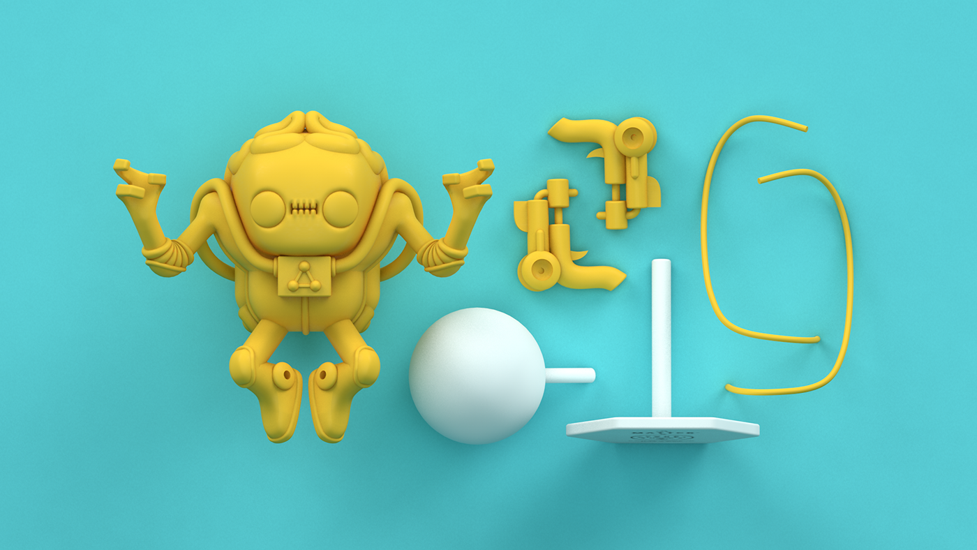 Sciencefiction 3D toy martian alien characterdesign 3dmodel arttoy actionfigure comic