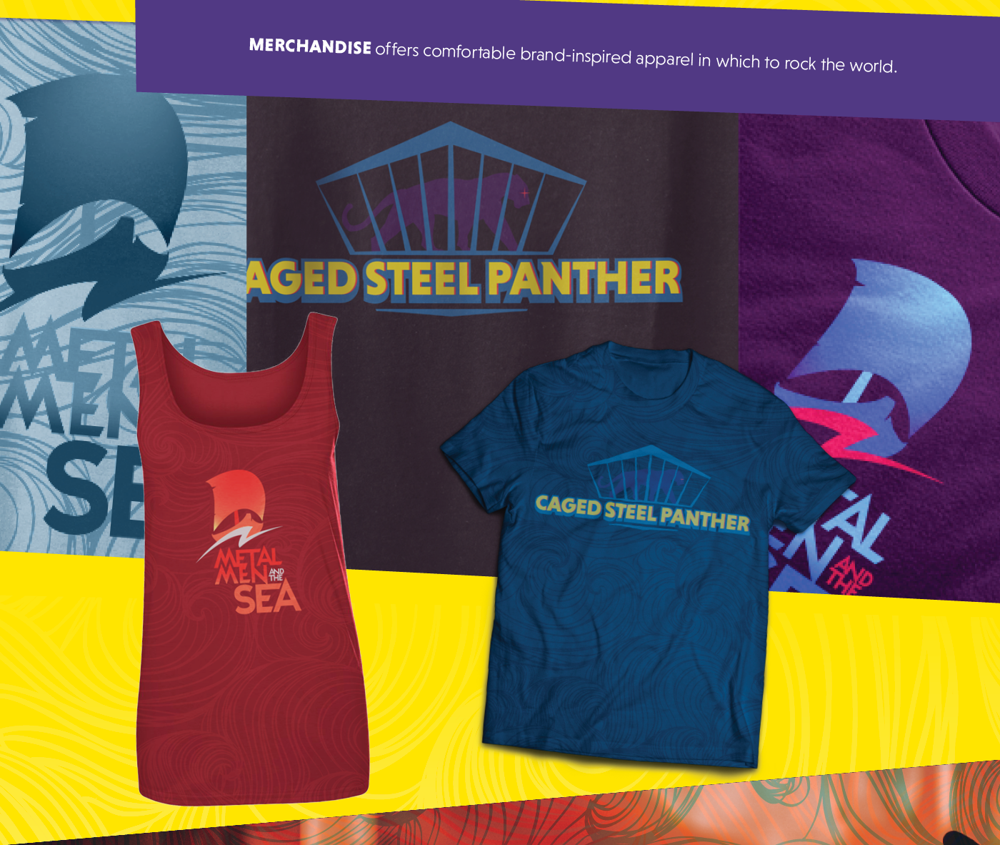 Caged Steel Panther Media Design Full Sail University motion Website brand identity strategy Metal Men