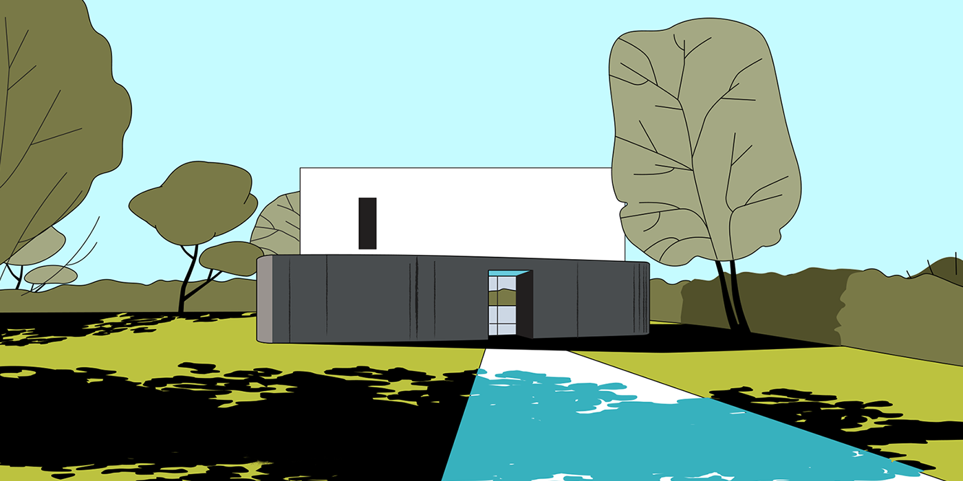 architecture house ILLUSTRATION  katowice kwk promes Landscape modern house poland robert konieczny