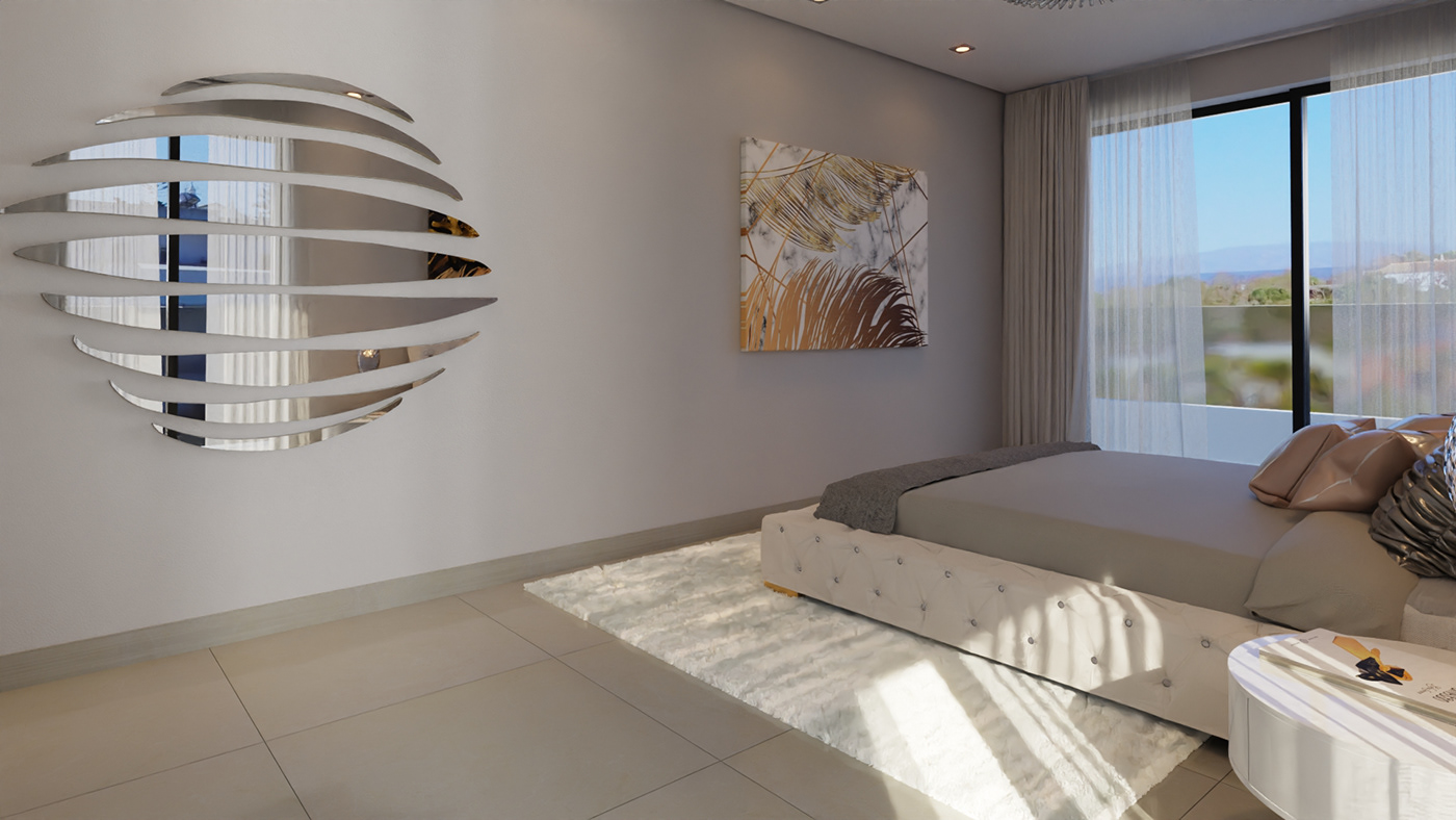 indoor 3D modern interior design  architecture