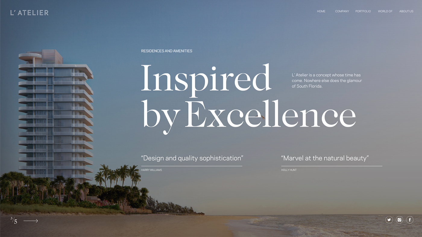 architecture brand identity Identity Design interior design  Logo Design miami beach Real Estate Branding rendering typography   UX design