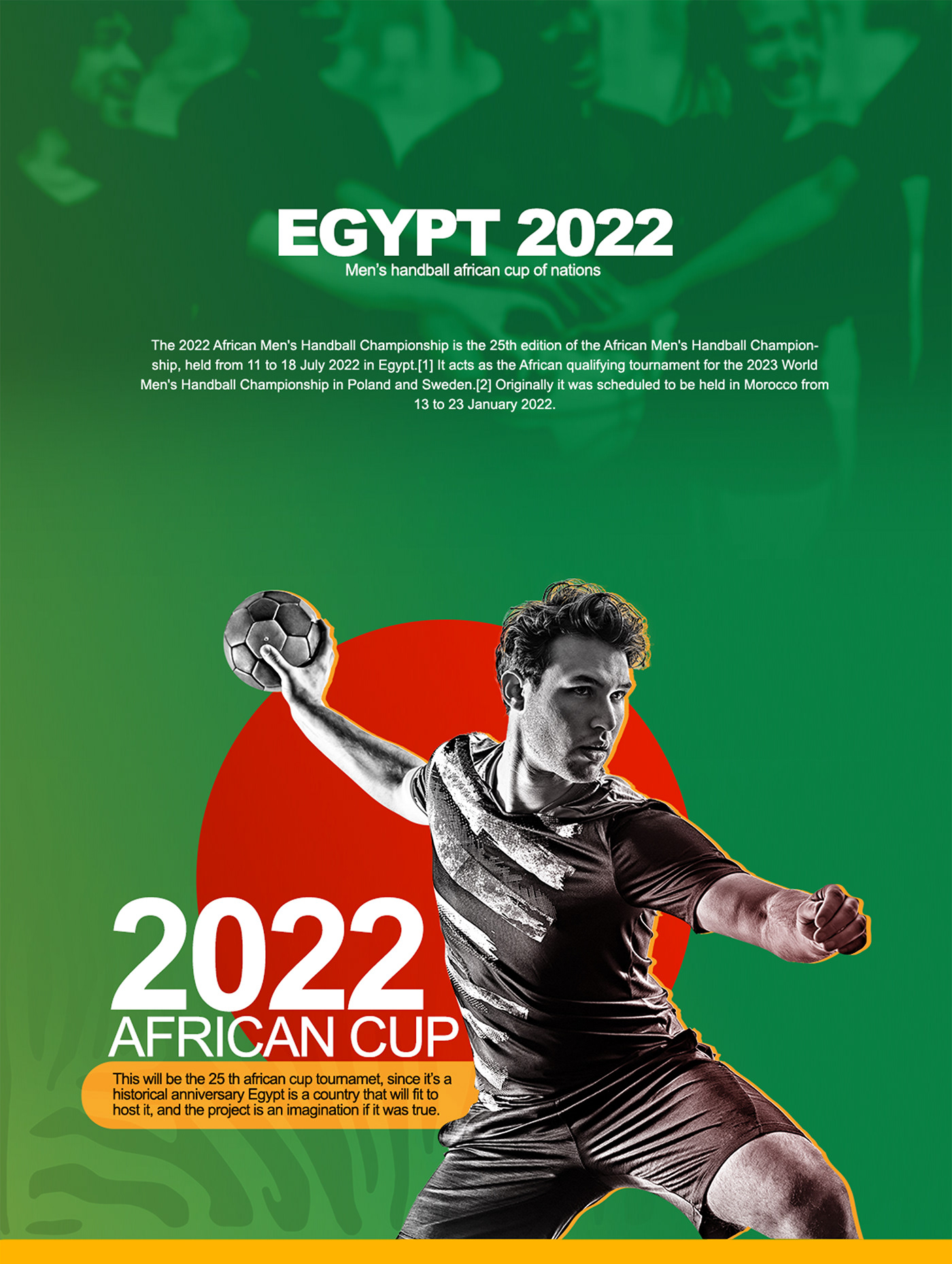 Advertising  africa branding  egypt handball sports African Cup champions league logo Outdoor