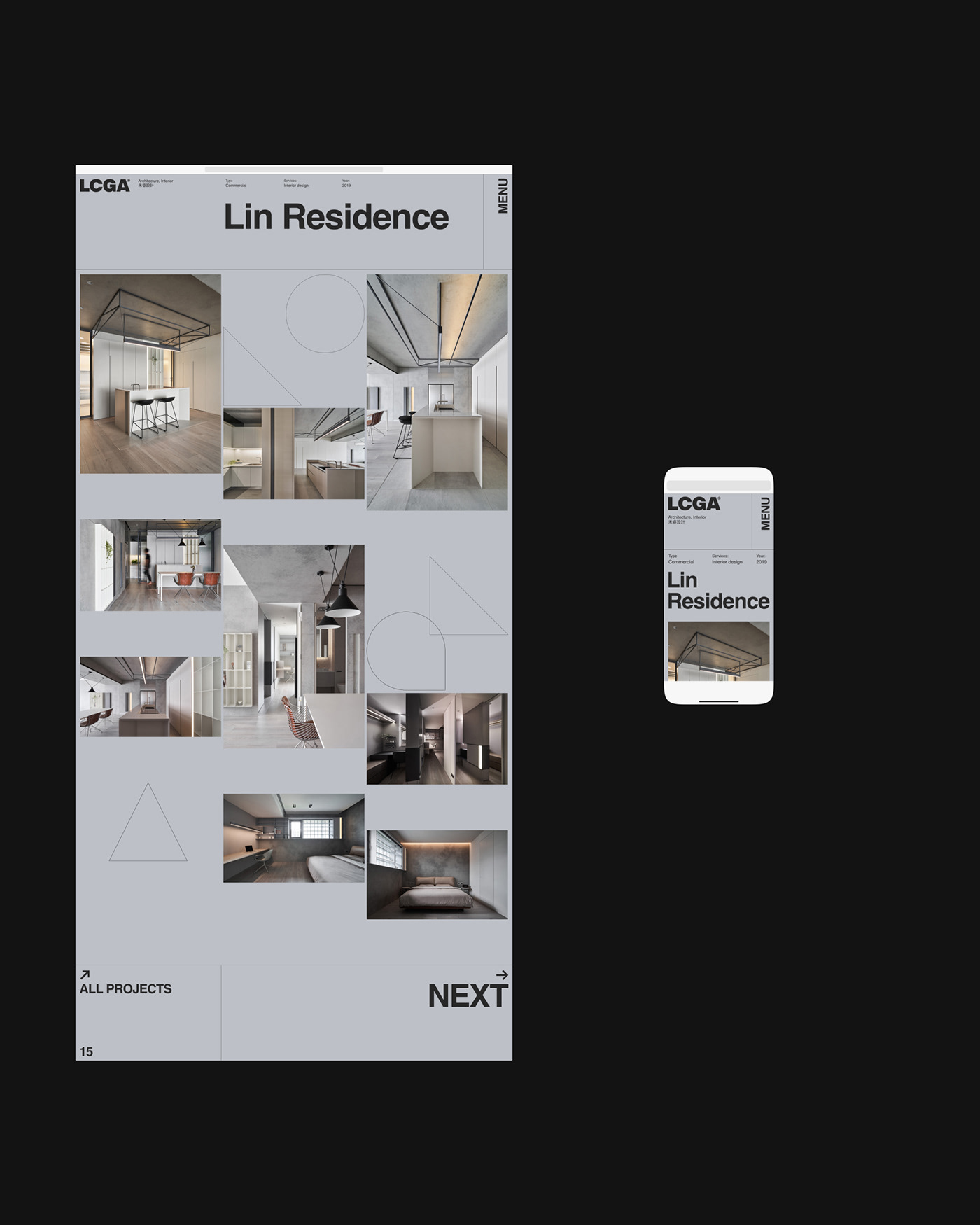 architecture branding  clean identity Interior Layout Minimalism modern typography   Website