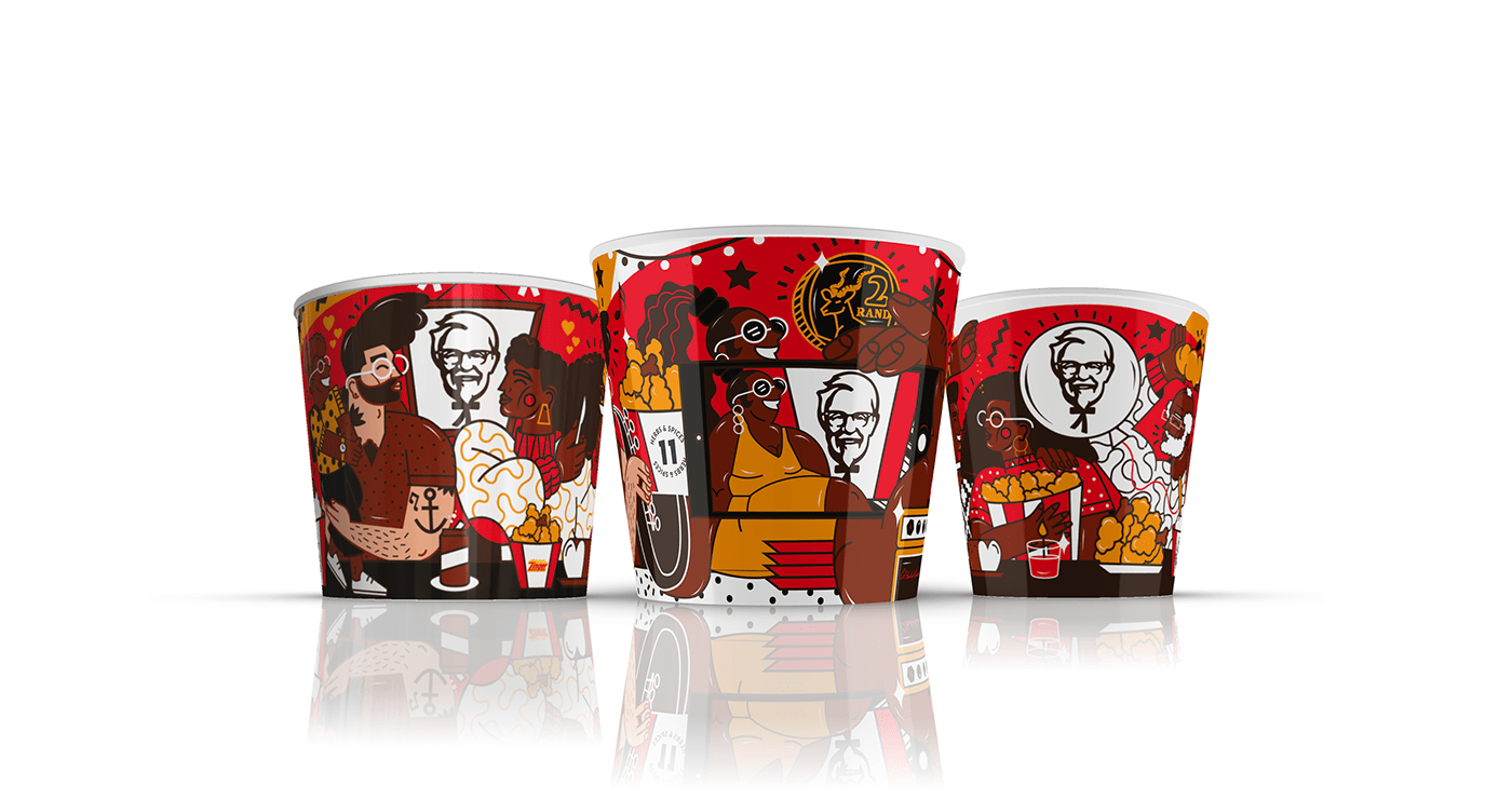 Advertising  africa african aesthetic Fast food johannesburg Karabo Poppy KFC Packaging south africa