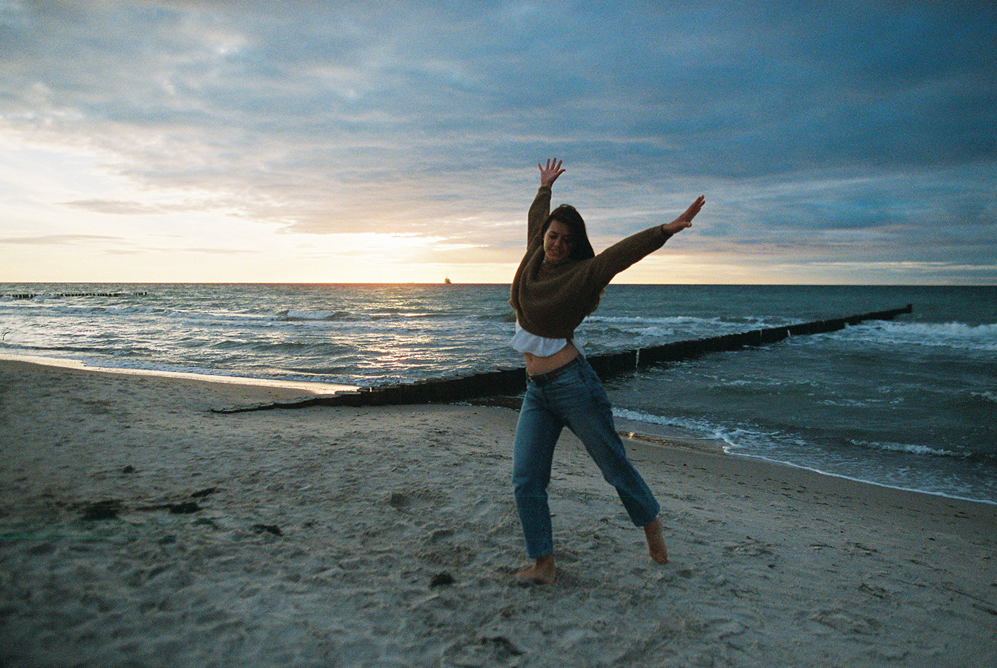 35mm analog editorial Film   mood Ocean portraits series sunset vacation