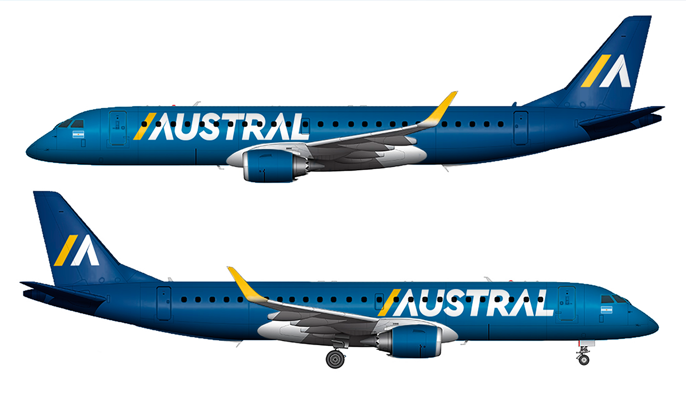 austral Aerolineas Austral branding  identity diseño de identidad Catedra Sapoznik airport airplane