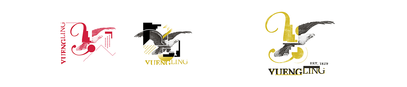 Yuengling Jagermeister Minimalism postmodernism deconstructism Ugly Design branding  logos