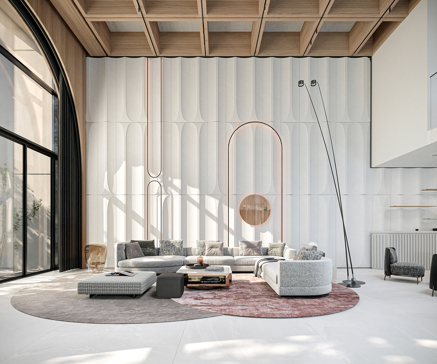 3D architecture Interior interior design  interiordesign living room modern Render visualization vray