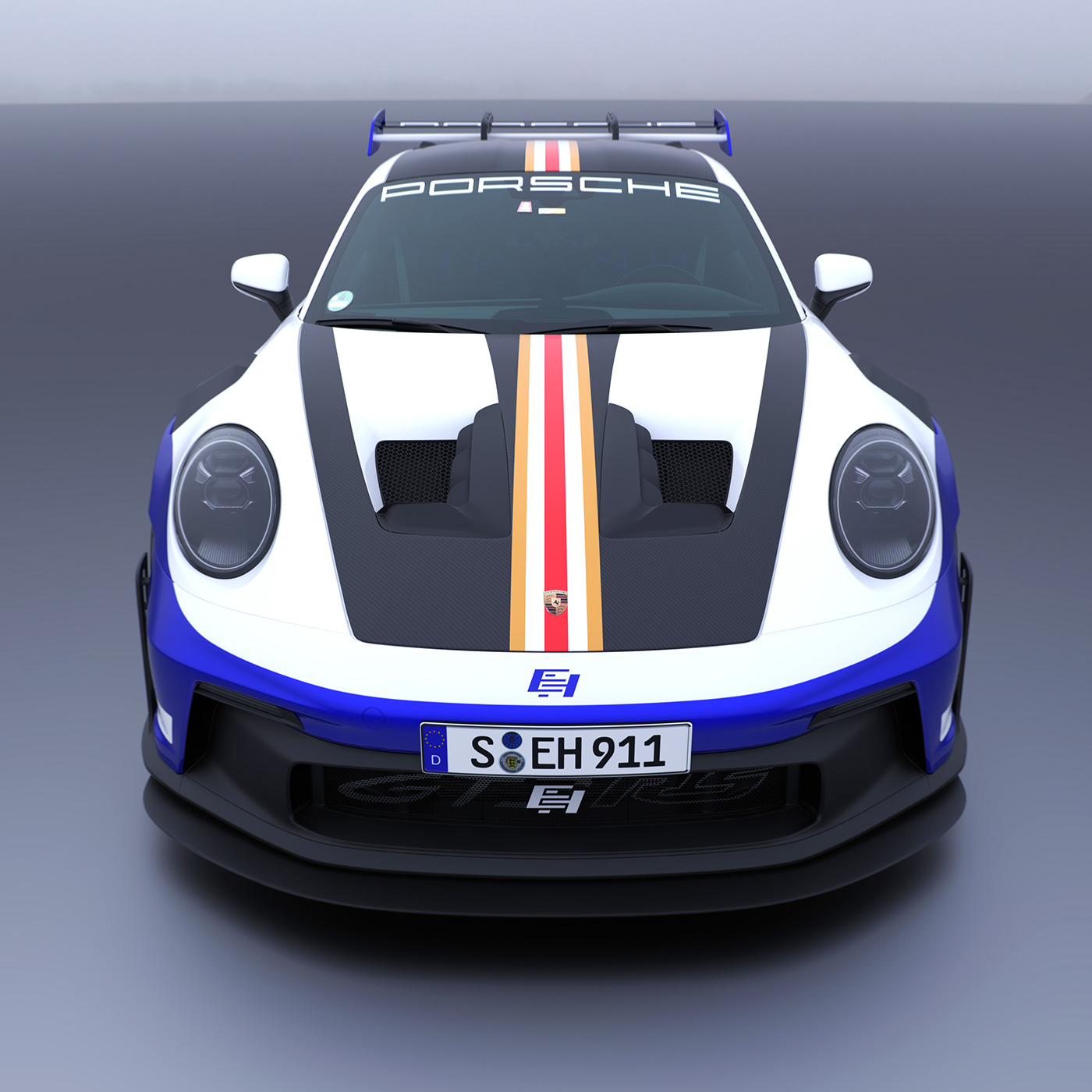 Porsche car design tuning Wheel design LeMans GT3RS future Motorsport emrEHusmen Livery
