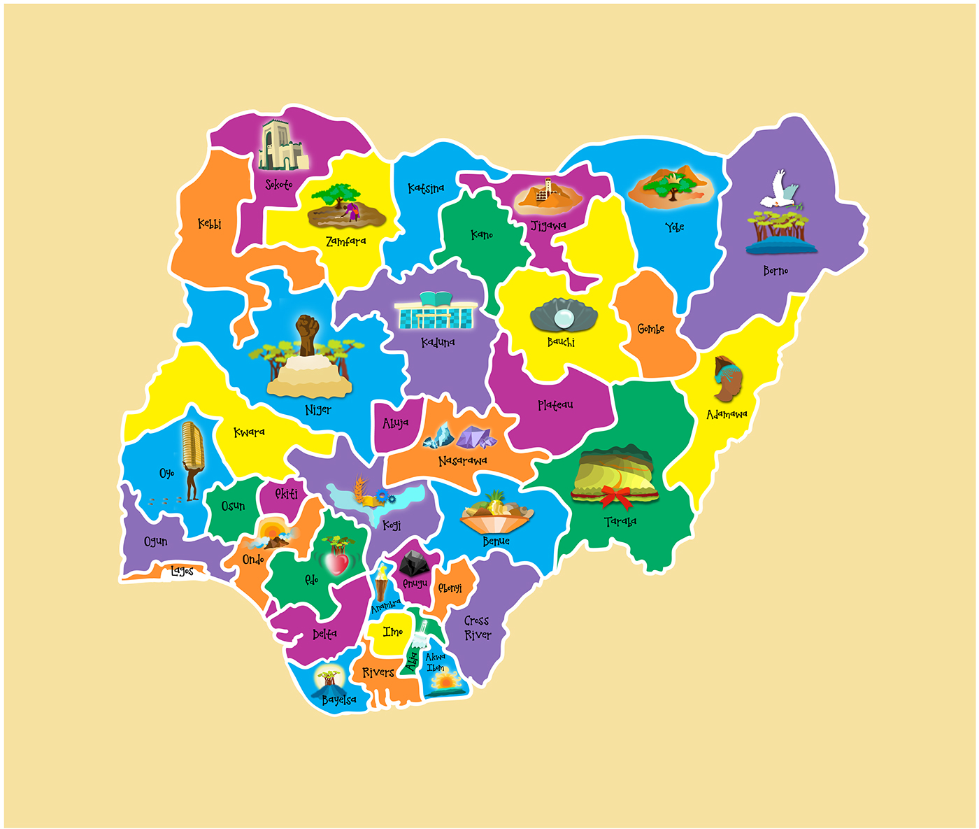 map nigeria