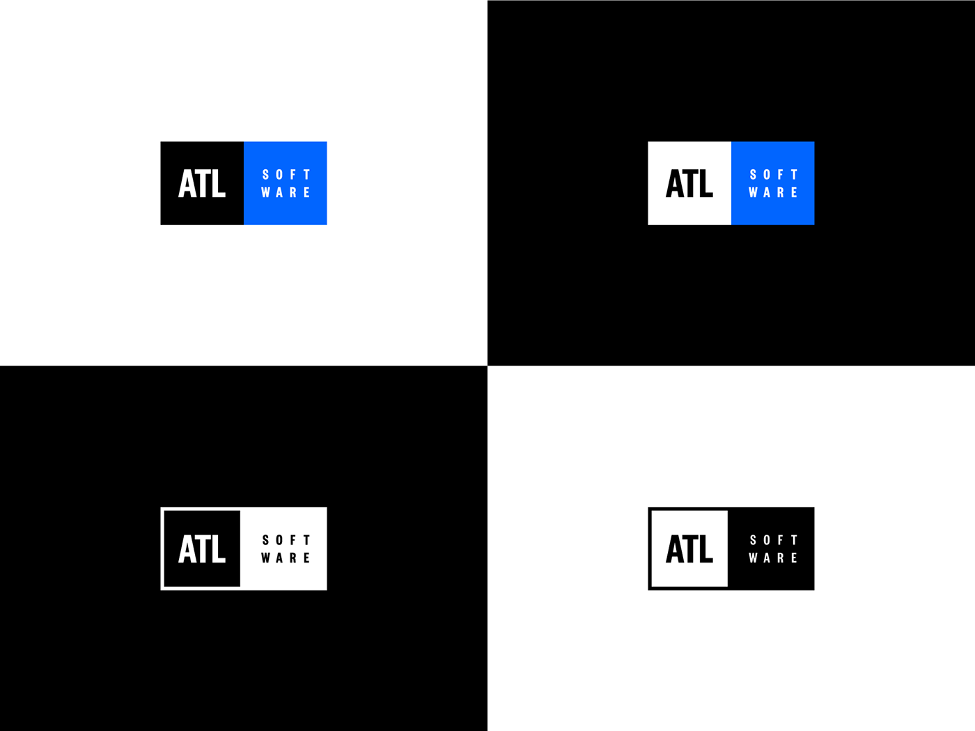 branding  logo minimal blue software