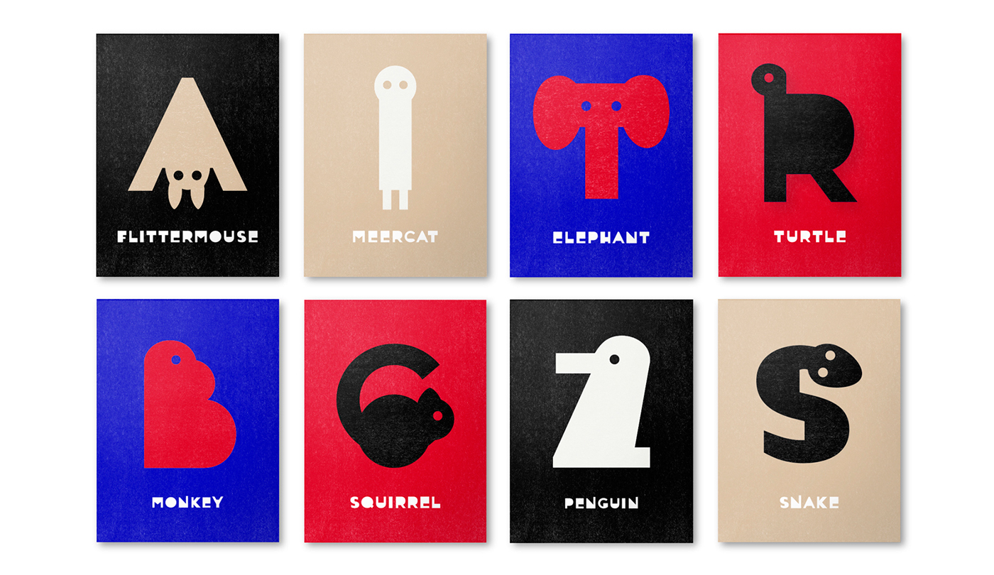font animal typografie typography   graphicdesign children colours zoo