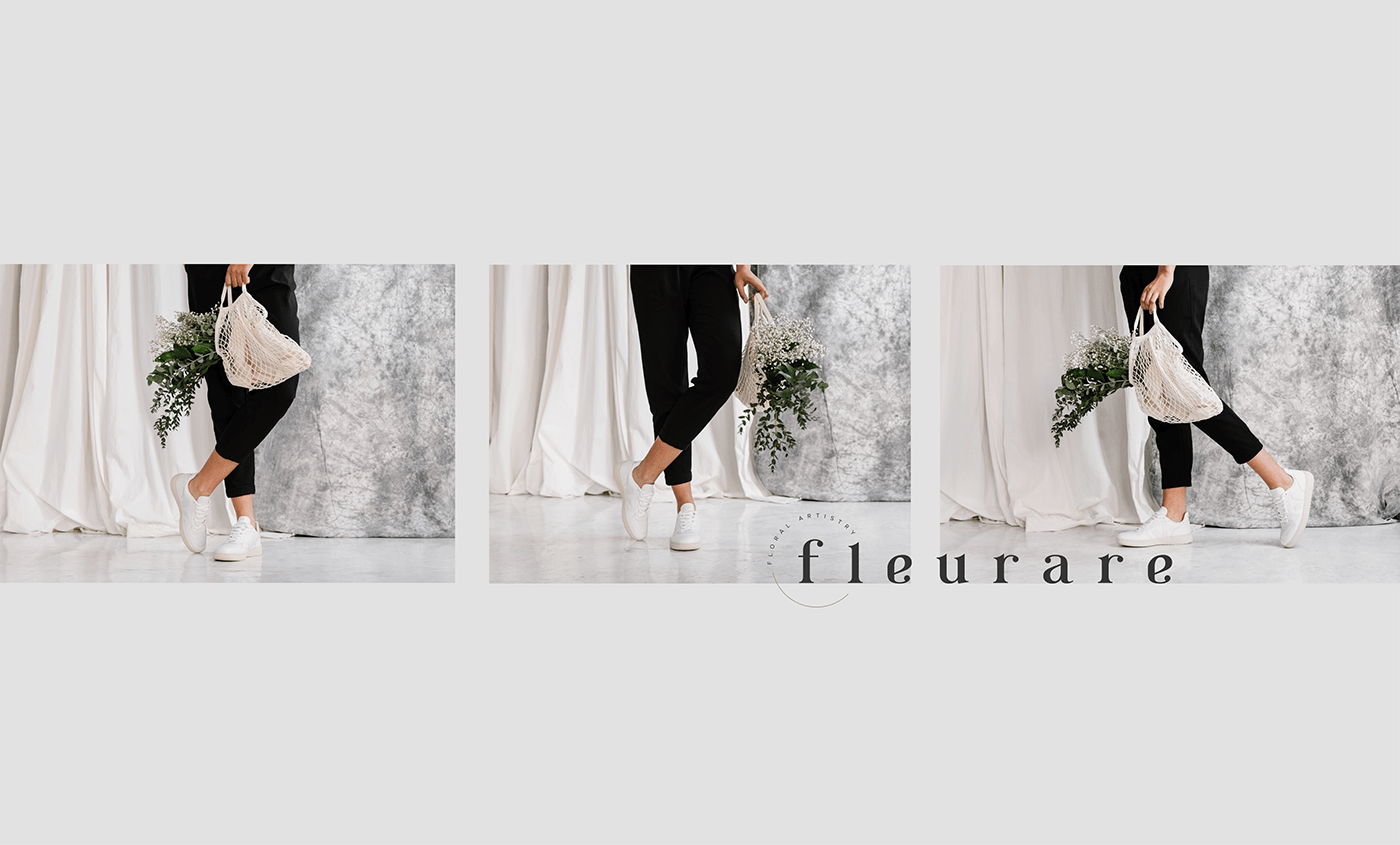 branding  Classic clean feminine florist flower logo minimal ux Webdesign