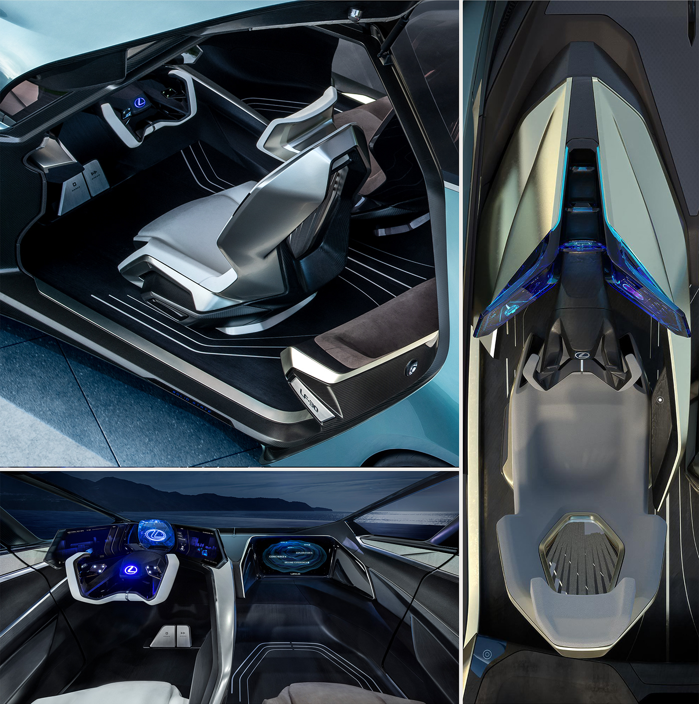Automotive design car design electric ev ILLUSTRATION  industrial design  interior design  Lexus LF-30 Electrified sketch