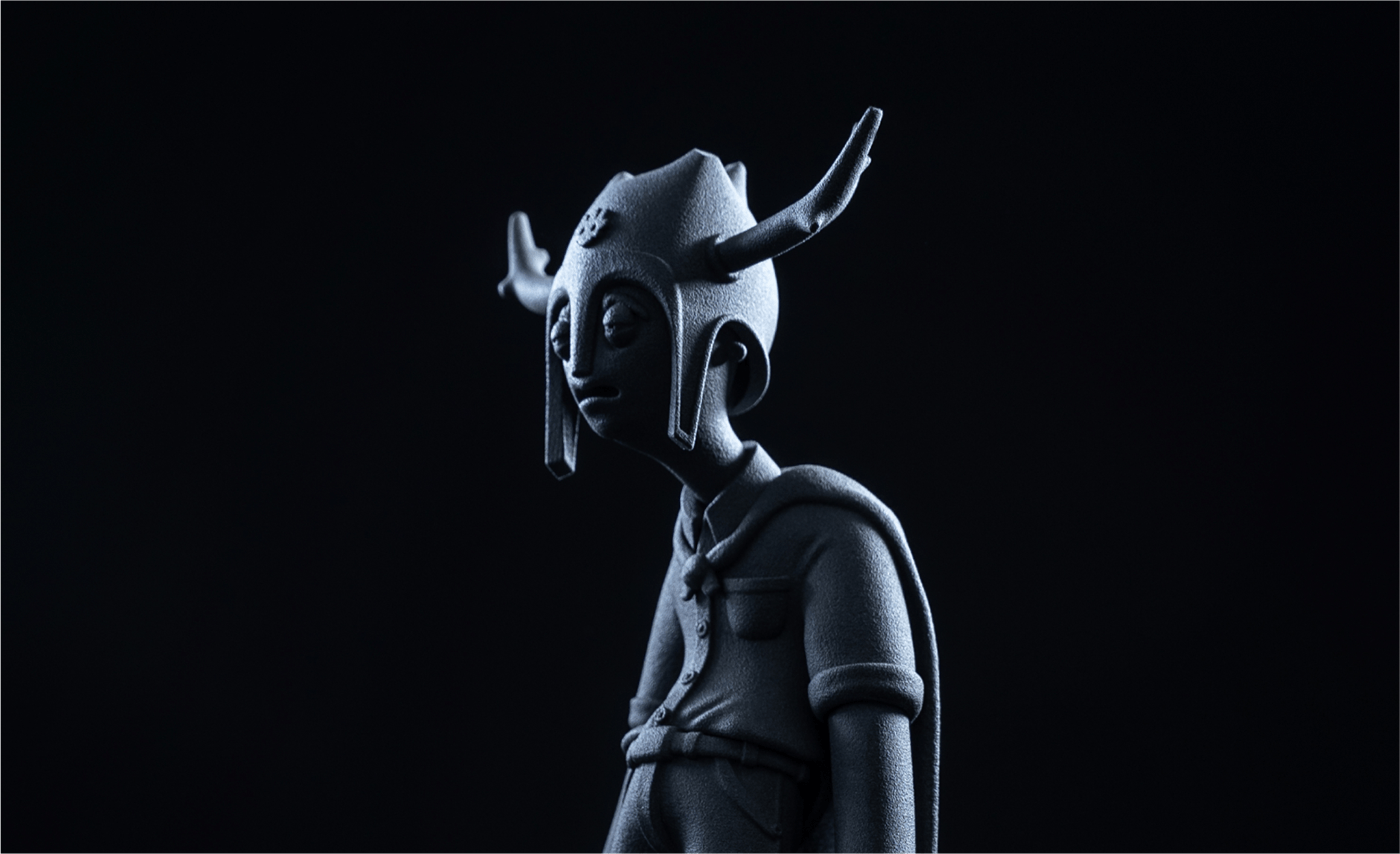 king designer toy antlers crown SLS 3d printing 3d modeling artwork