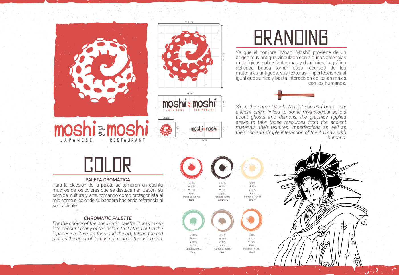 graphic design  design Japanese Restaurant Sushi ILLUSTRATION  diseño gráfico japan Packaging Montevideo uruguay