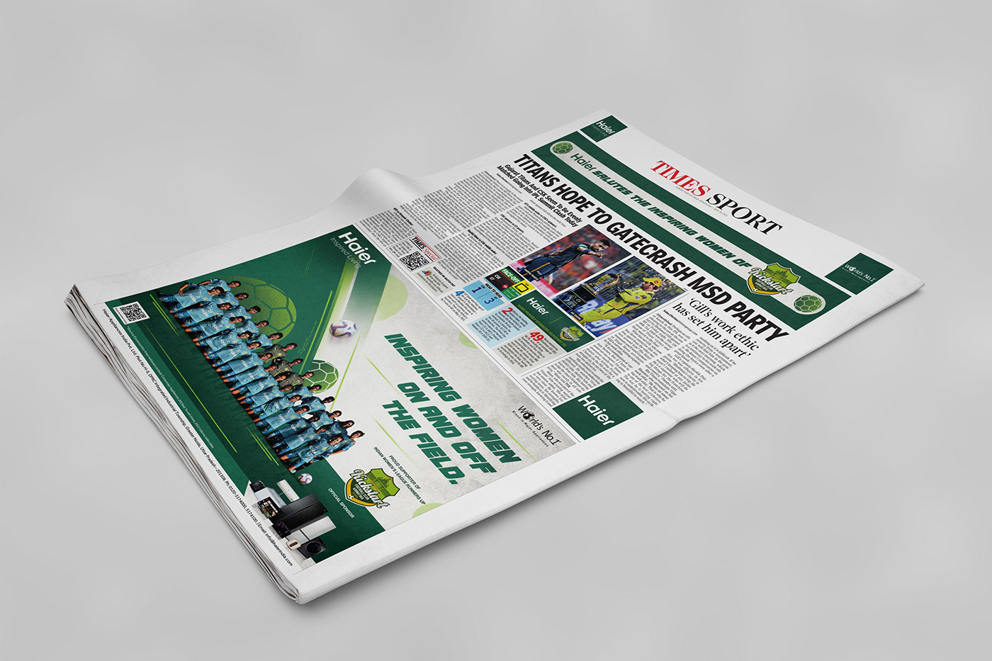 Sports Design sports print design  Newspaper Ad Advertising  Graphic Designer times of india football soccer