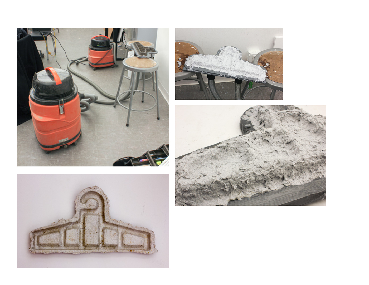 Molded paper pulp hanger Sustainable ecological manufacturing Production Prototyping ShopBot