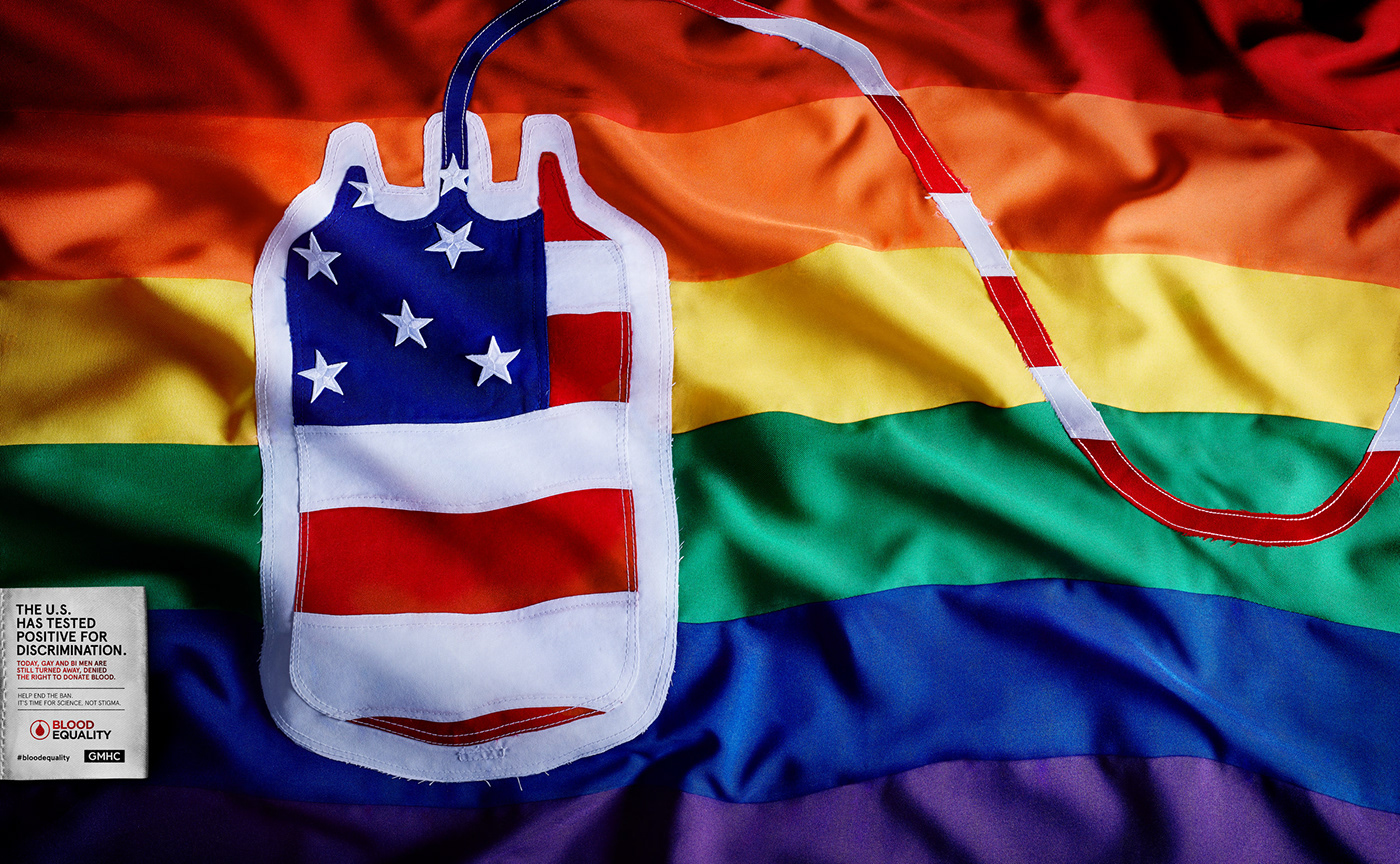 blood equality gay LGBTQ blood donation Discrimination LGBT flag gay flag ban