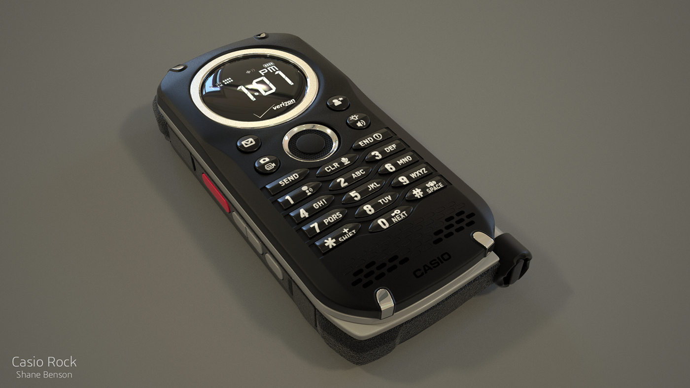 3D Casio verizon phone c4d cinema 4d