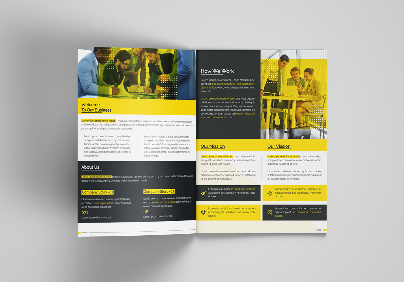 brochure 8 Page corporate bifold business Brochure Template 8 Pages Annual profile brochure annual report company profile