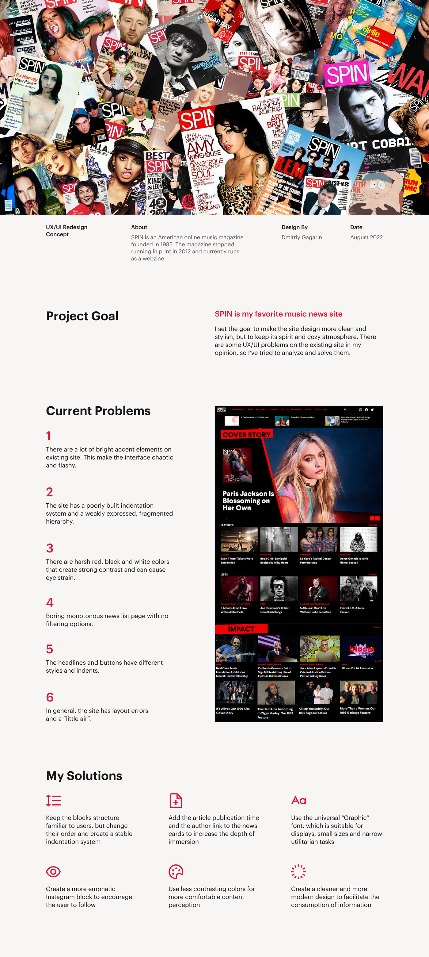 magazine music news online magazine research UI UI/UX ux Web Design  Website