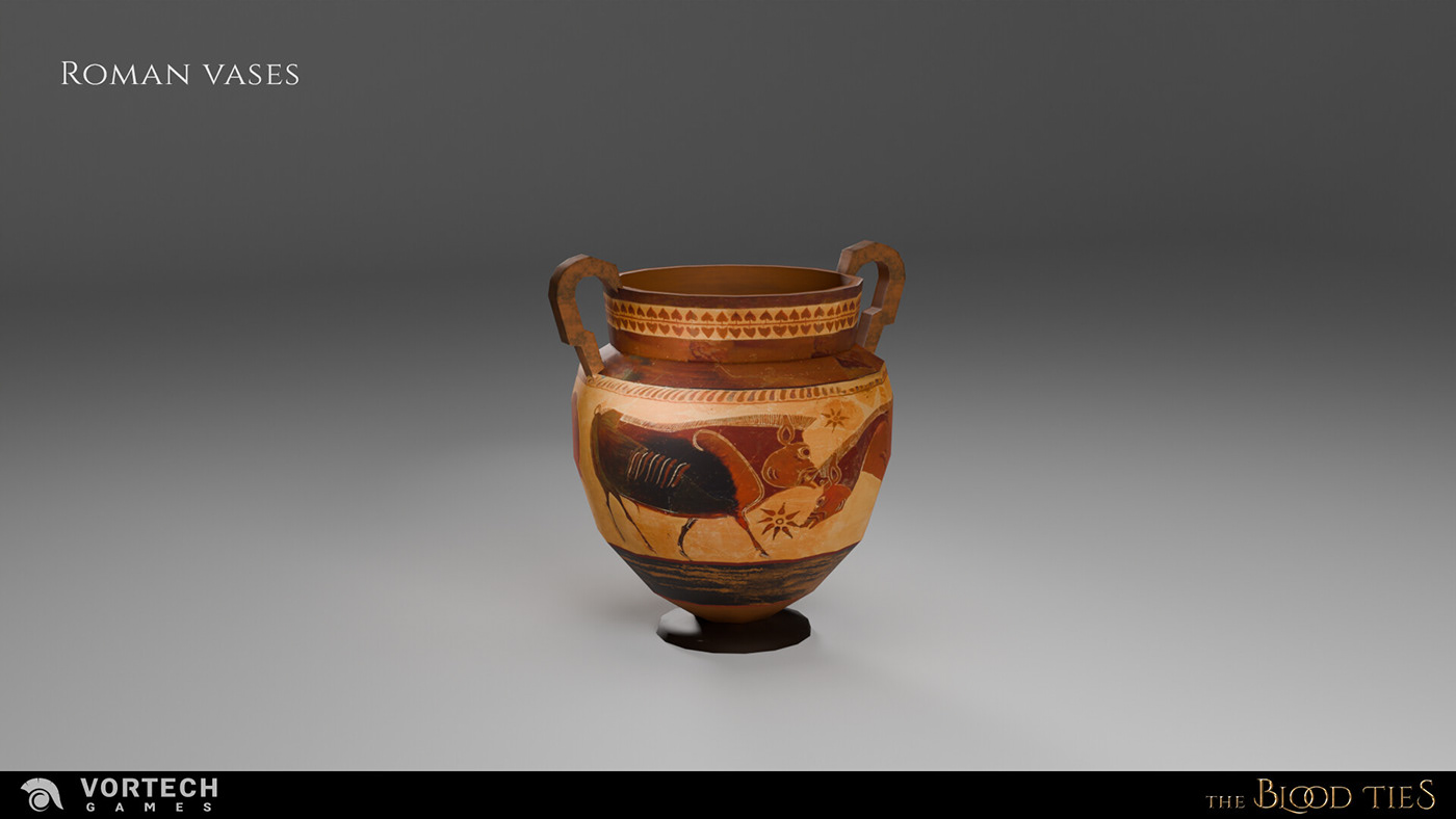 Vase ceramic 3D antiquity cup gameart fantasy artwork Graphic Designer old