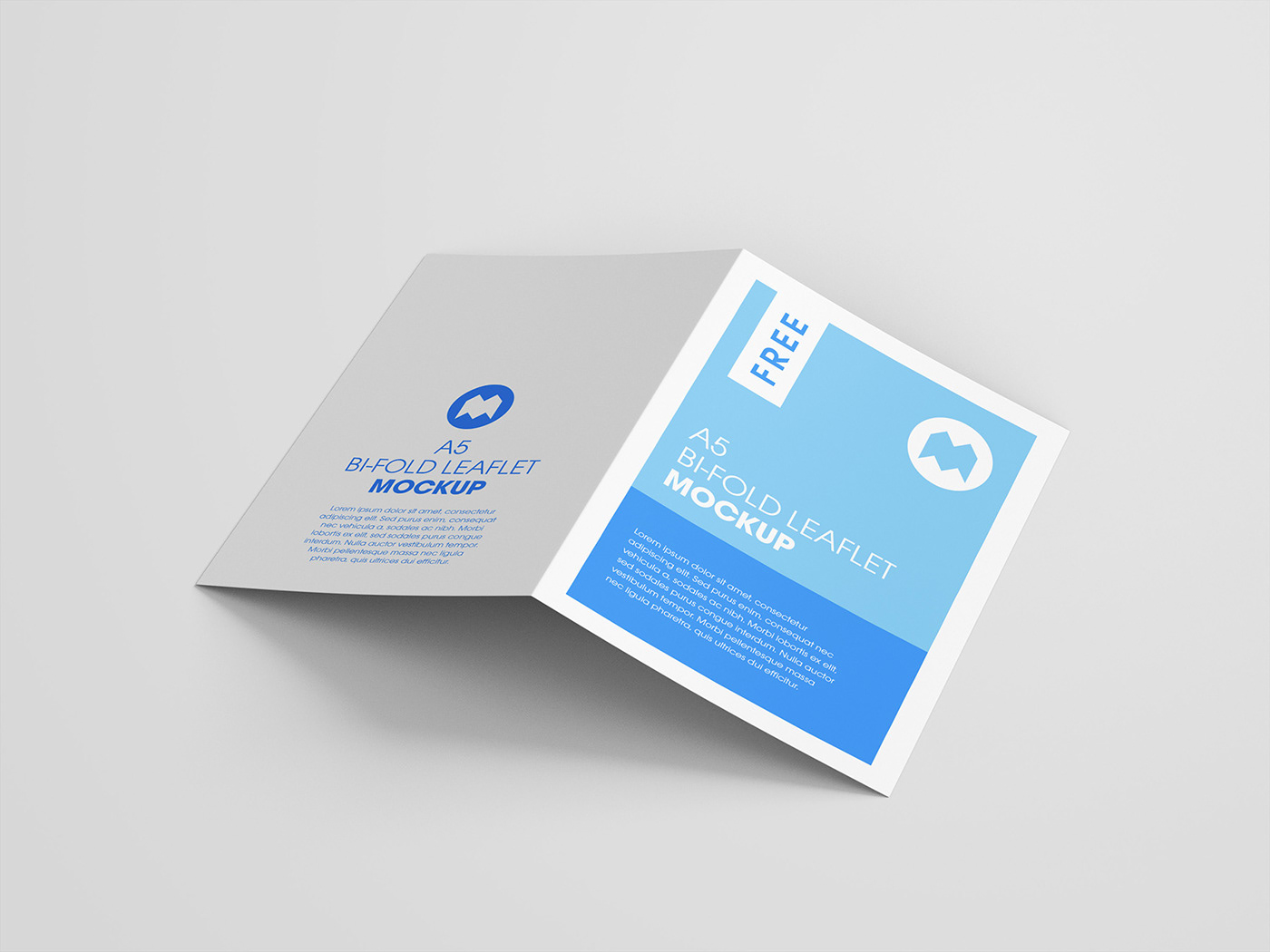 leaflet flyer Mockup free freebie psd download photoshop template