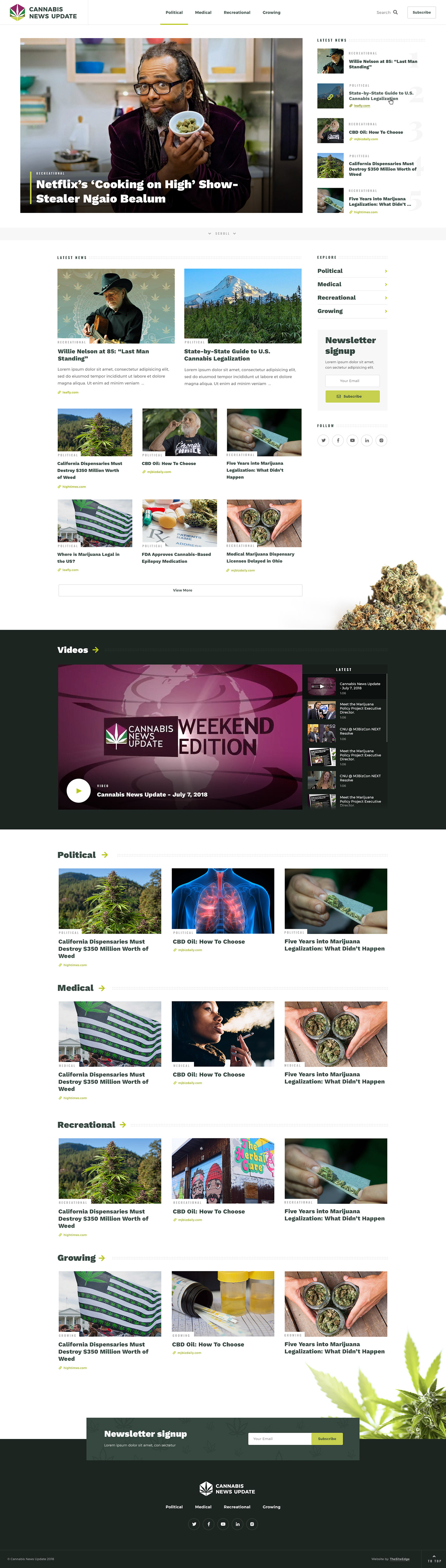 cannabis marijuana smoke weed pot Blog news article Medicinal green