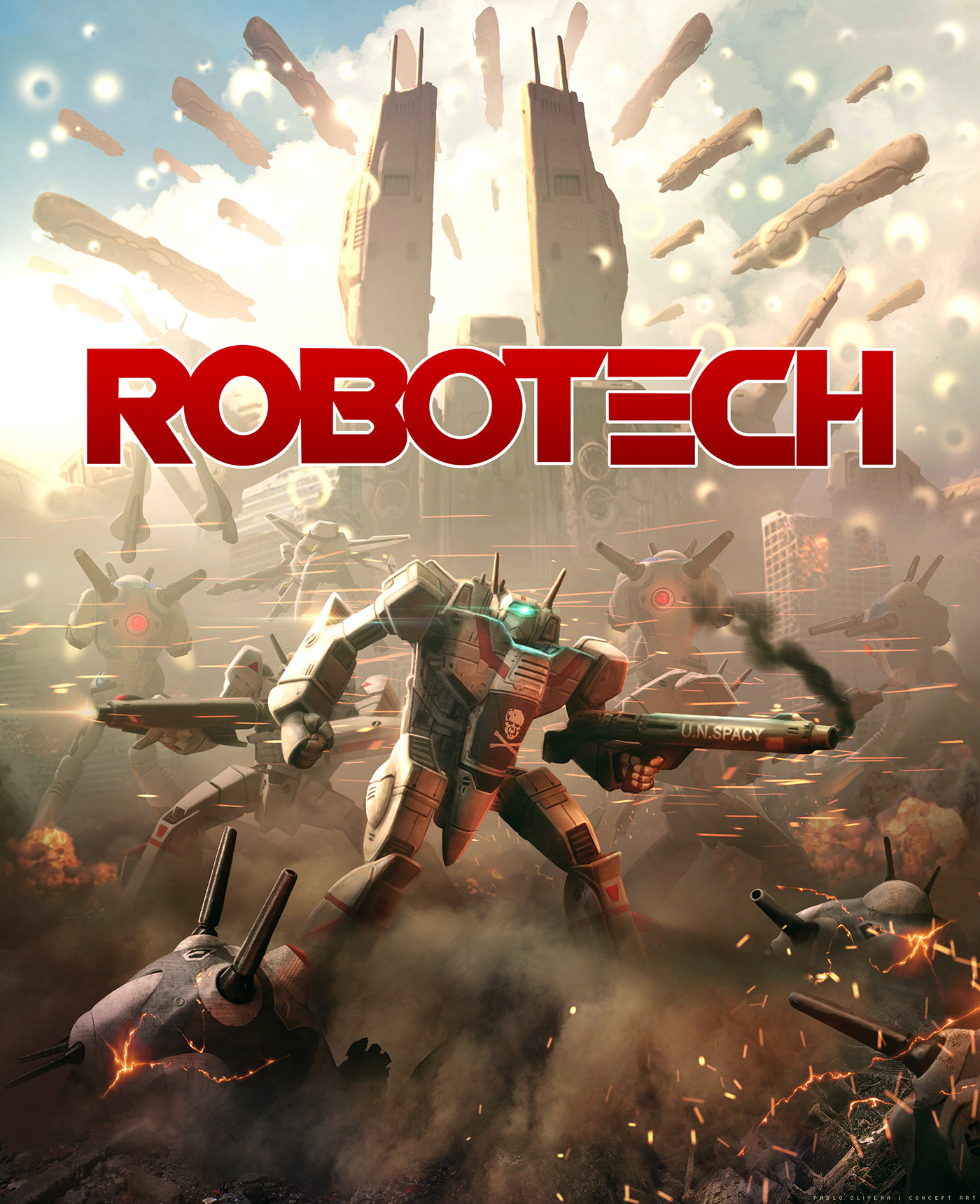 Robotech MAcross movie Film   ILLUSTRATION  concept art poster ZENTRAEDI Battle Pod Digital Art 
