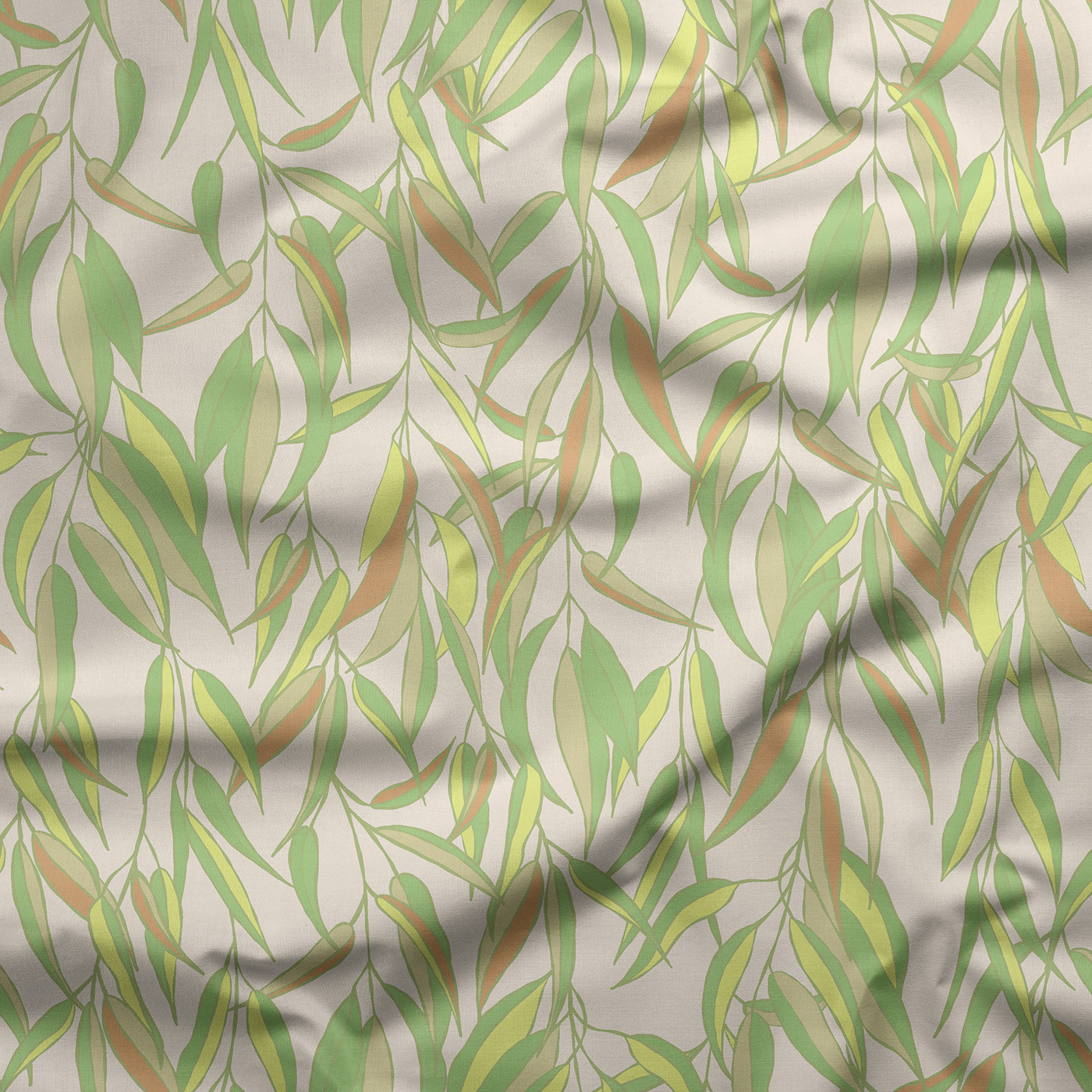 botanical pattern print textile design  бесшовный паттерн ботаника векторный дизайн зеленый Листья принт