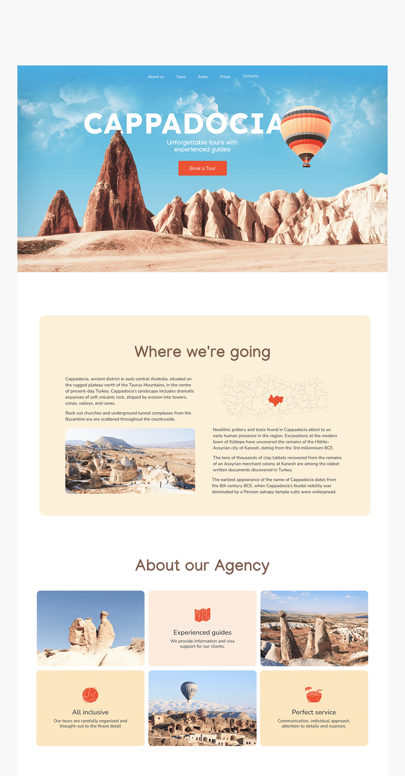 cappadocia landing page site travel agency Turkey Web Design  лендинг Турагентство туризм Турция