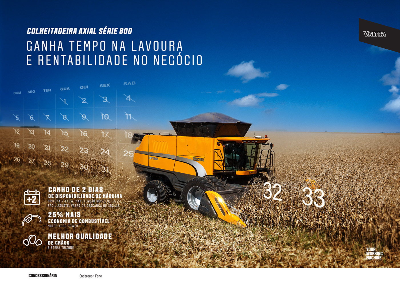 agricultura Agro anúncio Campanha de produto trator valtra