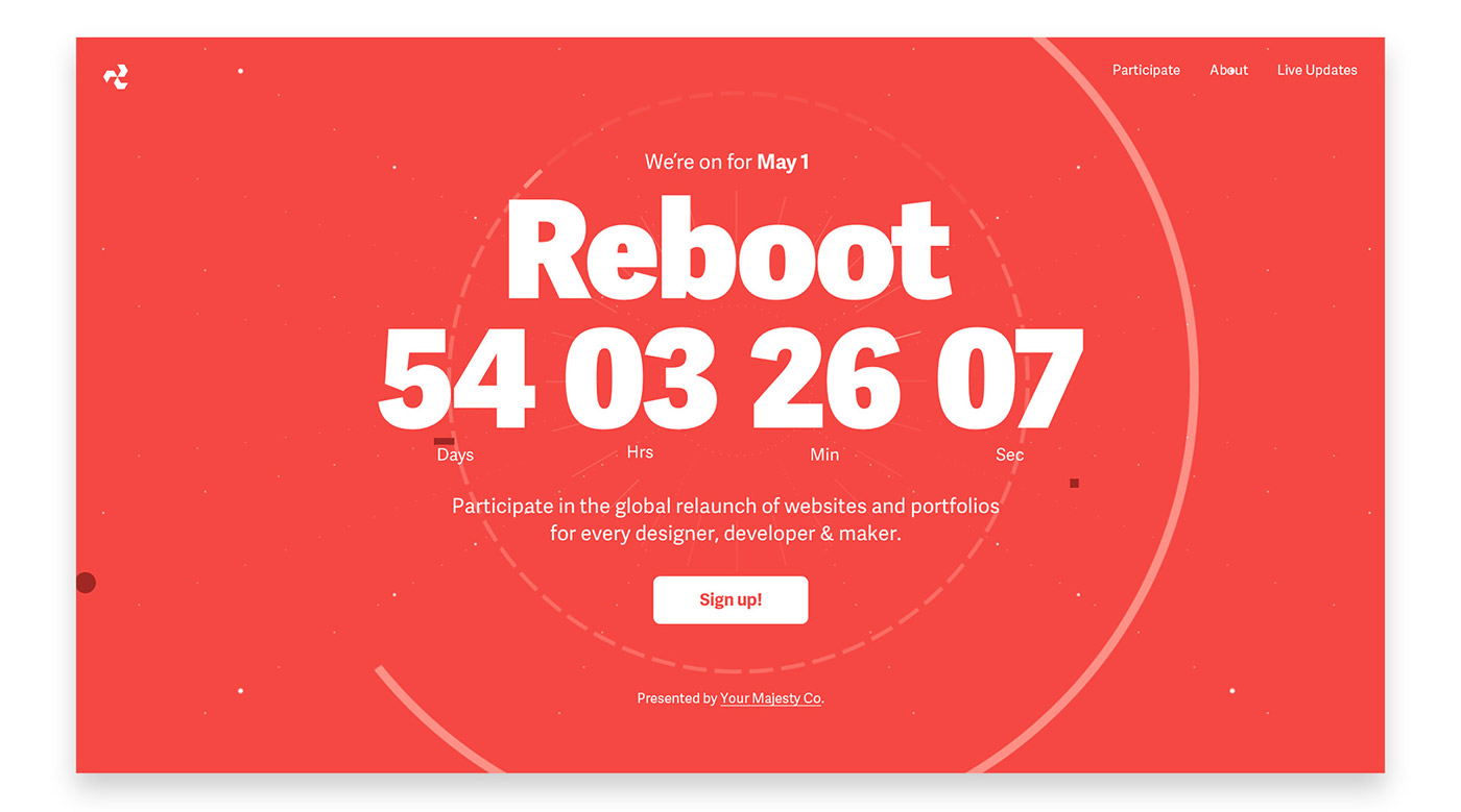 May1Reboot Reboot May1 websites portfolios countdown webgl lines