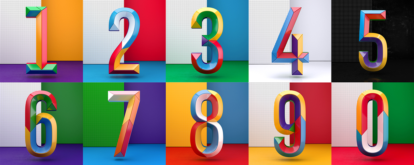 36daysoftype numbers typography muokkaa digital art