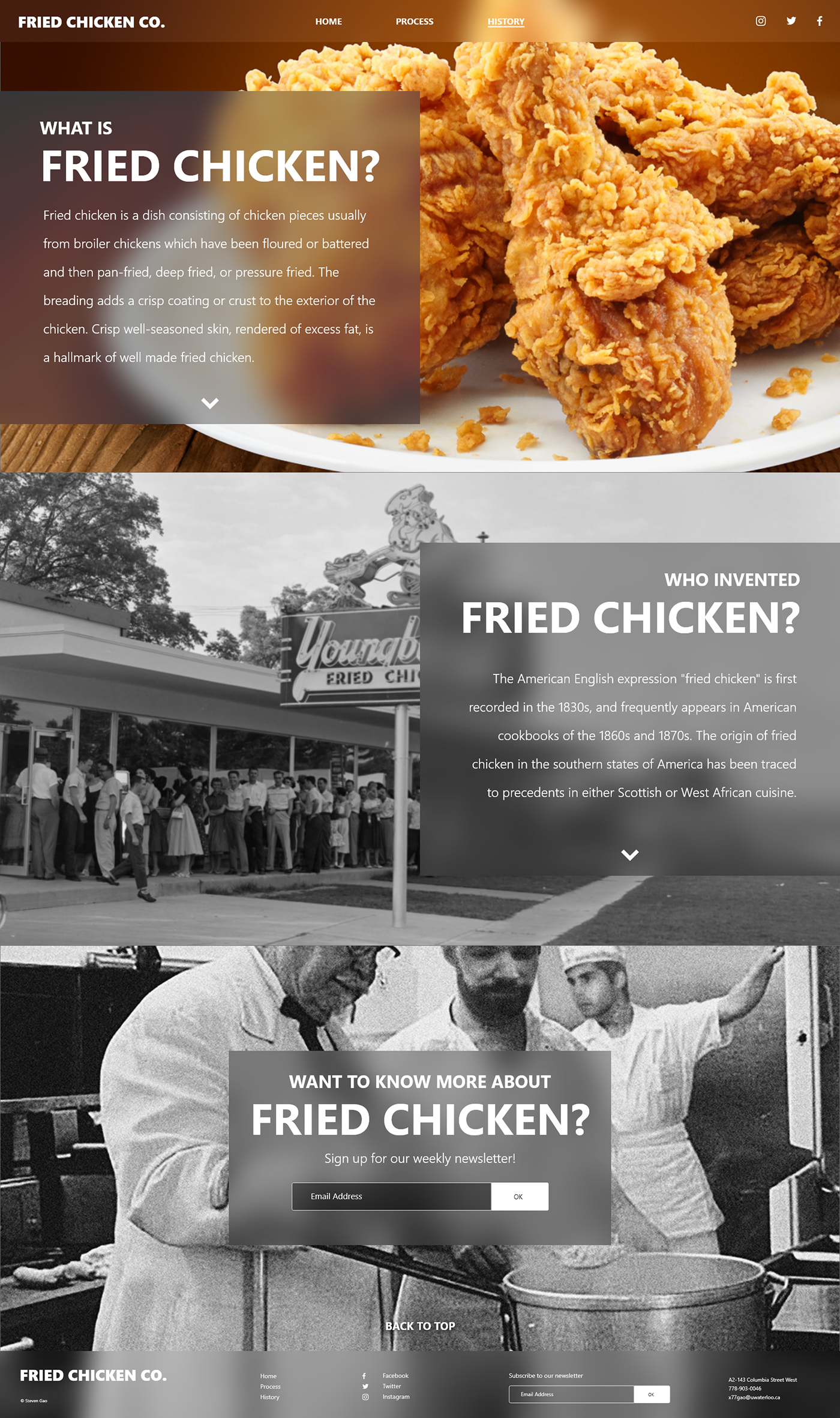 Food  user experience fried chicken Startup user interface Website Web Design 