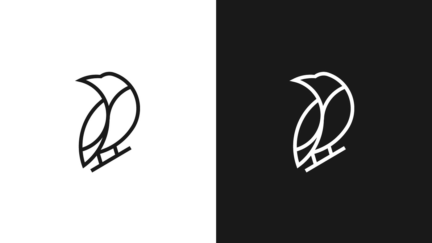 animal logo brand identity design isotipo Logo Design logos Logotype minimal raven visual identity